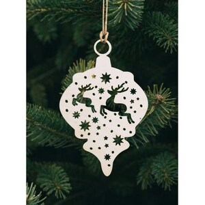 Handmade Wooden Ornament - Reindeer Finial