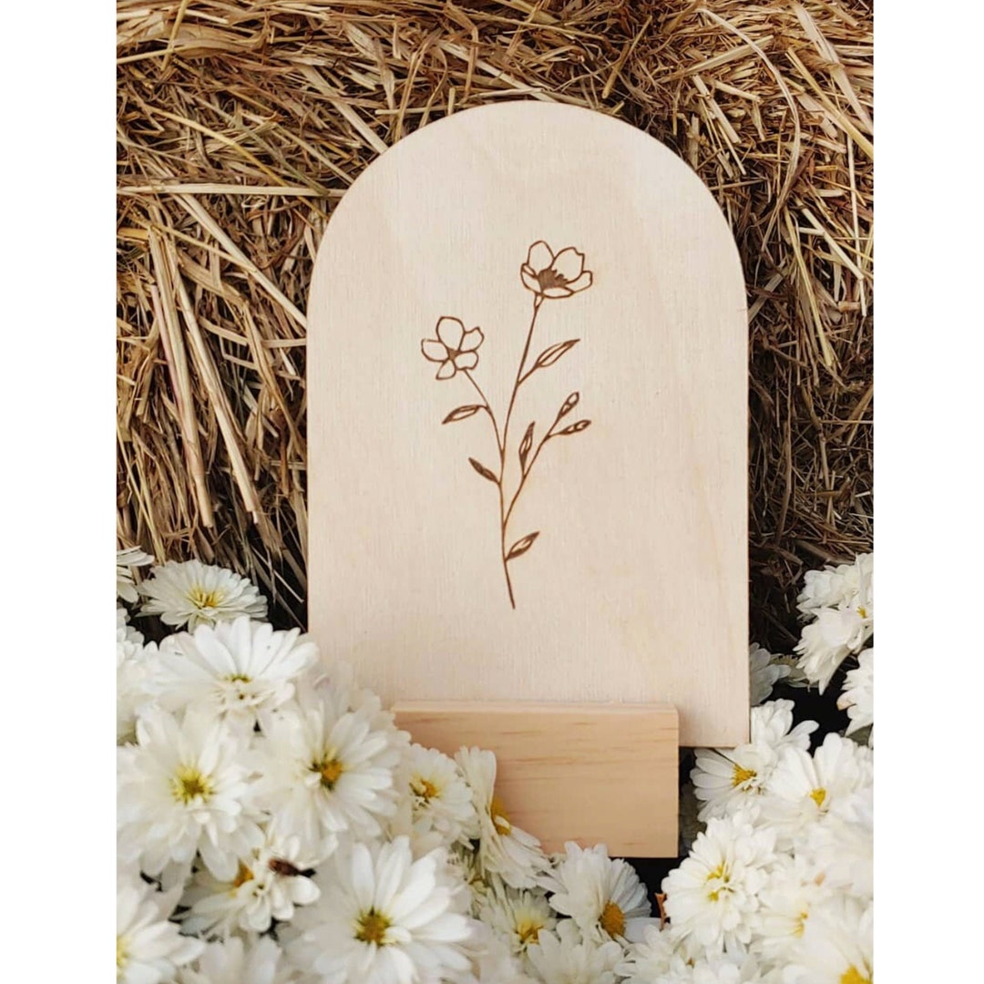 Floral Sprig Arch Standing Sign - Etsy