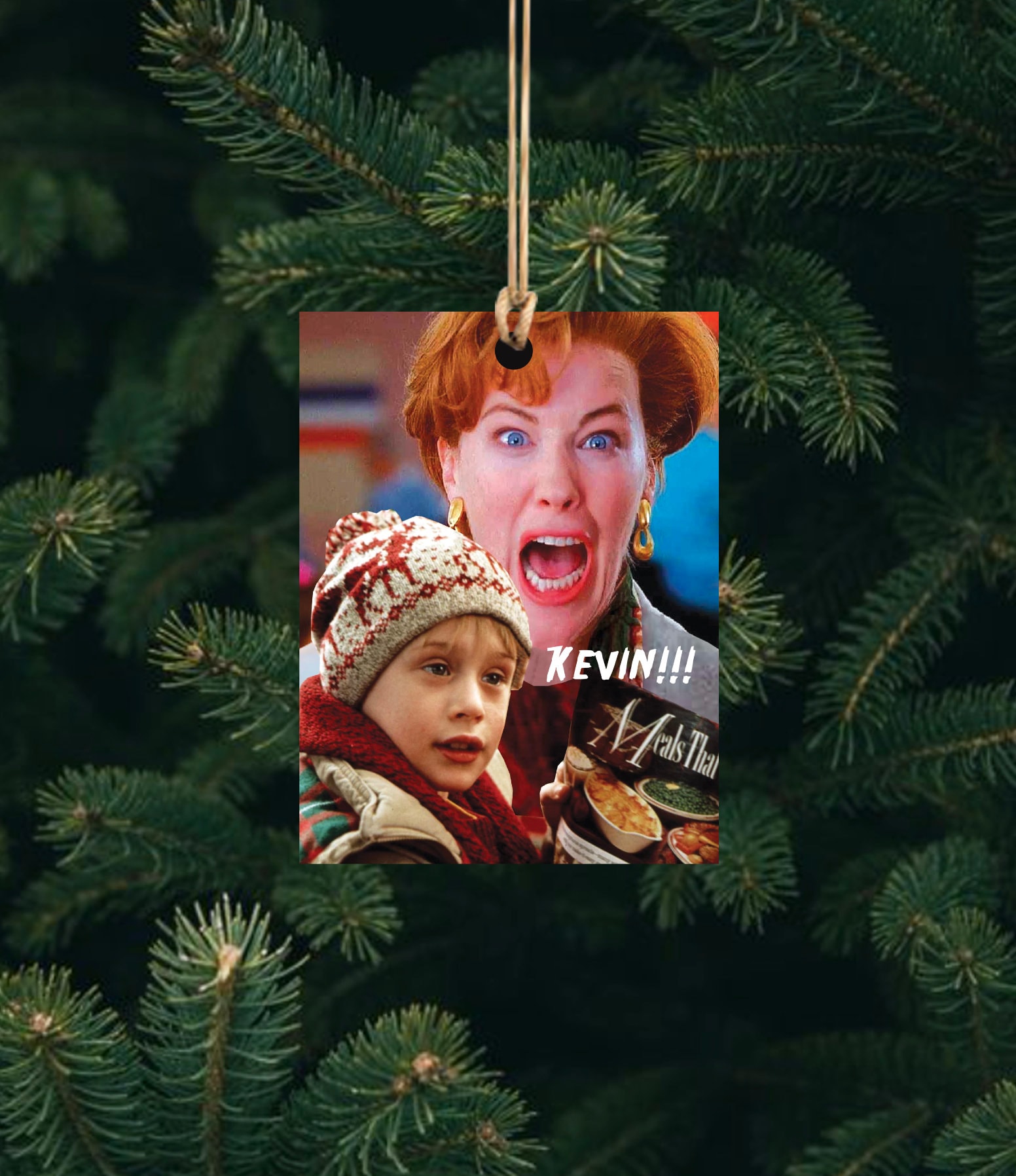 ケビン！ - ホームアローンのクリスマス映画 - 手作りの木製