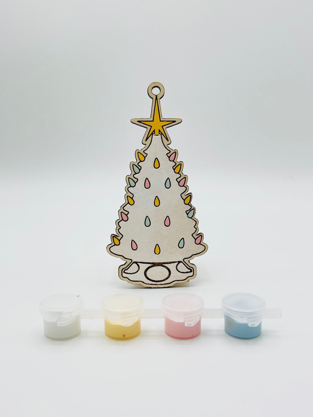 DIY Ornament Painting Kit Vintage Ceramic Christmas Tree Etsy