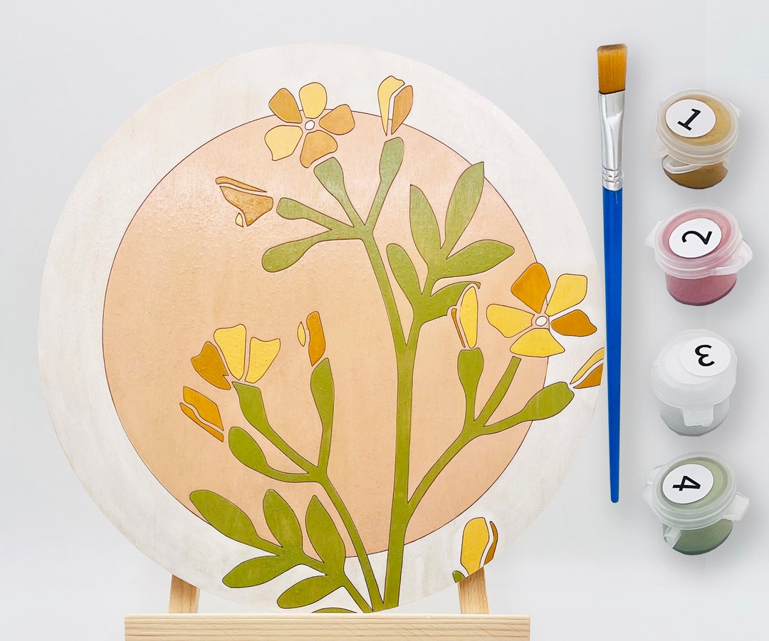 DIY Wall Art Painting Kit Botanical Study Etsy