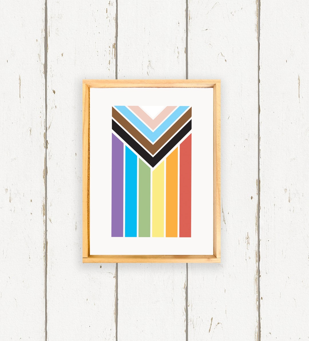 Handmade Inclusive Signs Inclusive Pride Flag - Hand Made Wood Sign - Boho Home Decor - Queer ...