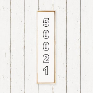 Anpassat postnummer - Handmålad träskylt