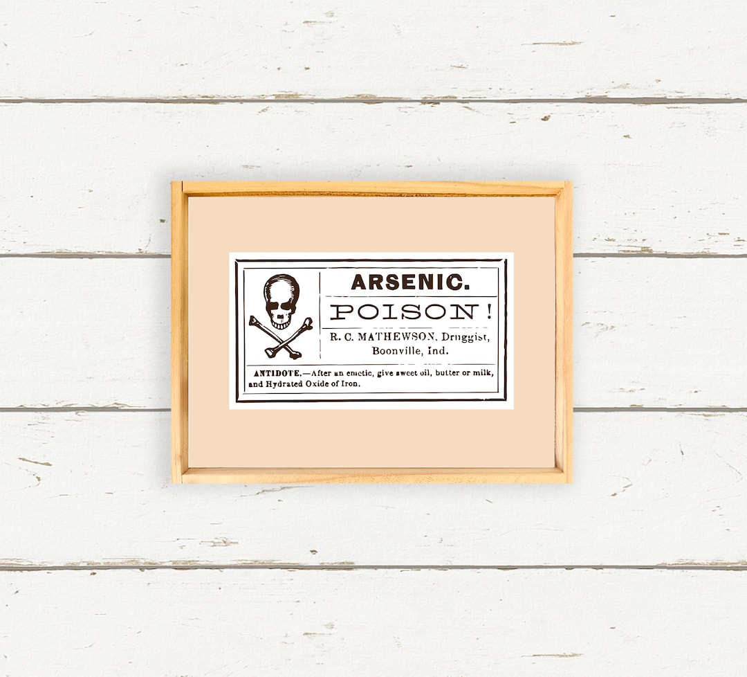 Victorian Arsenic Label - Hand Made Wood Sign - Boho Home Decor ...