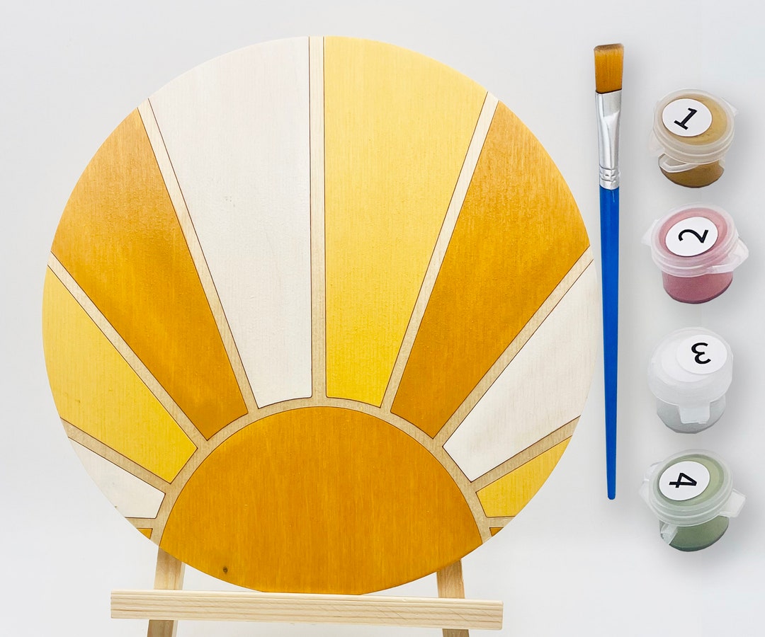 DIY - Wall Art Painting Kit - Retro Sunburst - Etsy
