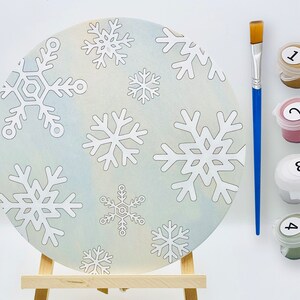 DIY - ウォールアート ペイントキット - 降り注ぐ雪の結晶