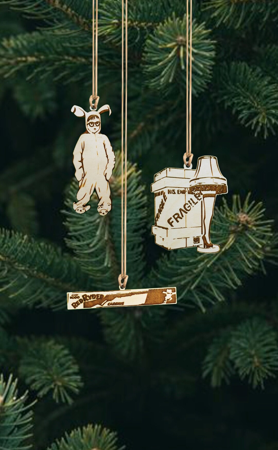 A Christmas Story Ornament Set Leg Lamp, Ralphie, Red Ryder Etsy