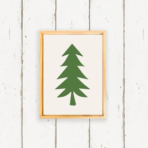 Whimsical Boho Christmas Pine Tree - Modern Home Decor - Handmade Wood Sign - evergreen