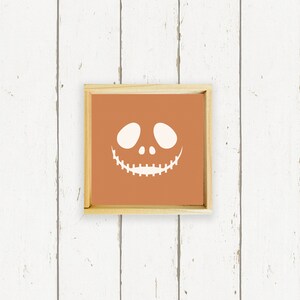 Jack Skellington Face - Hand Made wood Sign - Boho Home Decor - Halloween Decor