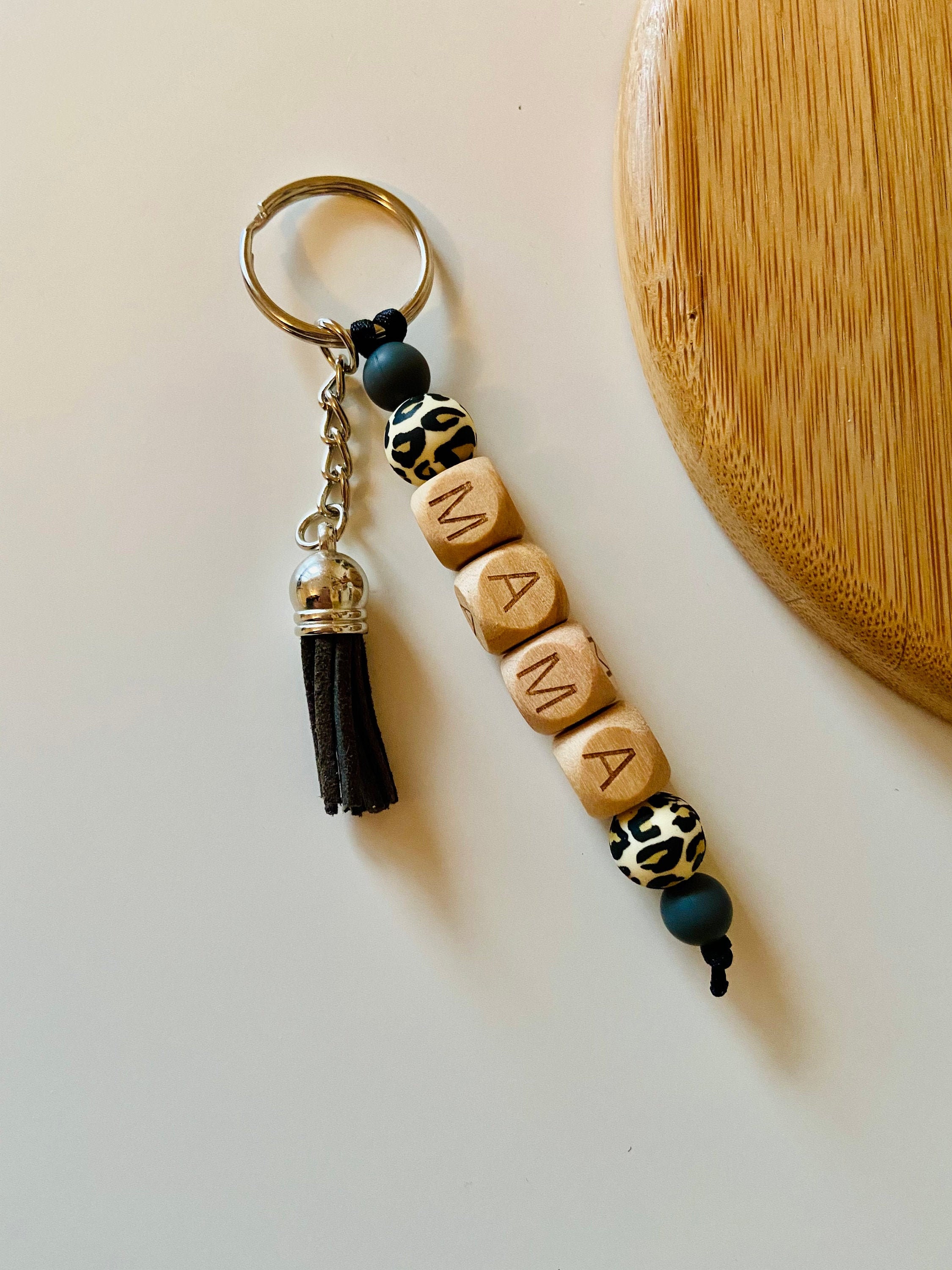 Mama keychain Leopard Coloured Mother's day Etsy