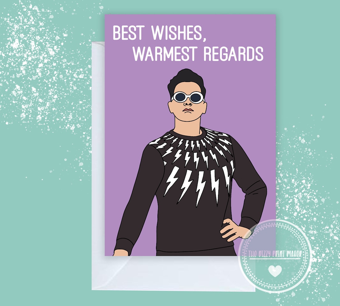 Best Wishes Warmest Regards A5 Card Schitts Creek Card Etsy