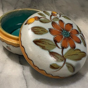 Vintage Fanny Royal Holland Gouda Trinket Box / Dutch Ceramics / Early-Mid 20th Century / Matte Glaze