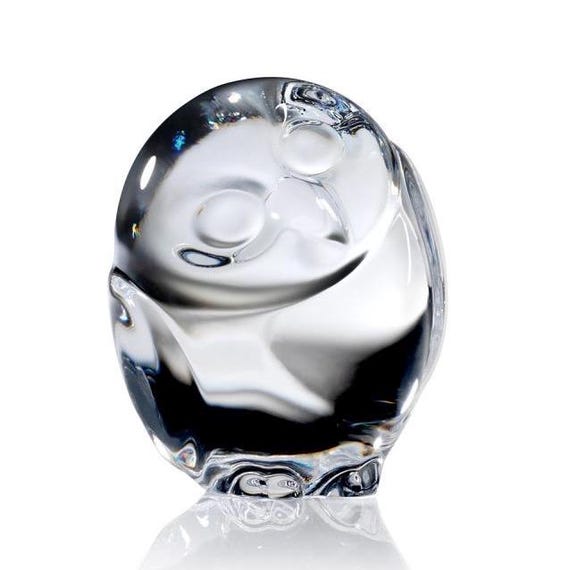 Exquisite Steuben Crystal Owl / Contemporary Crystal Figurine / Perfect Condition / Vintage Paperweight / Desk Accessory / Office Gift