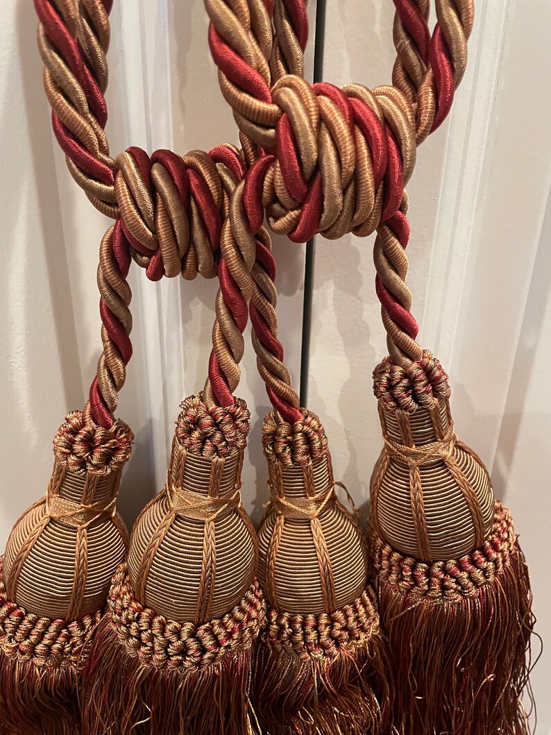 Huge Vintage Drapery Tassel Tiebacks 2 / Curtains & Window Etsy