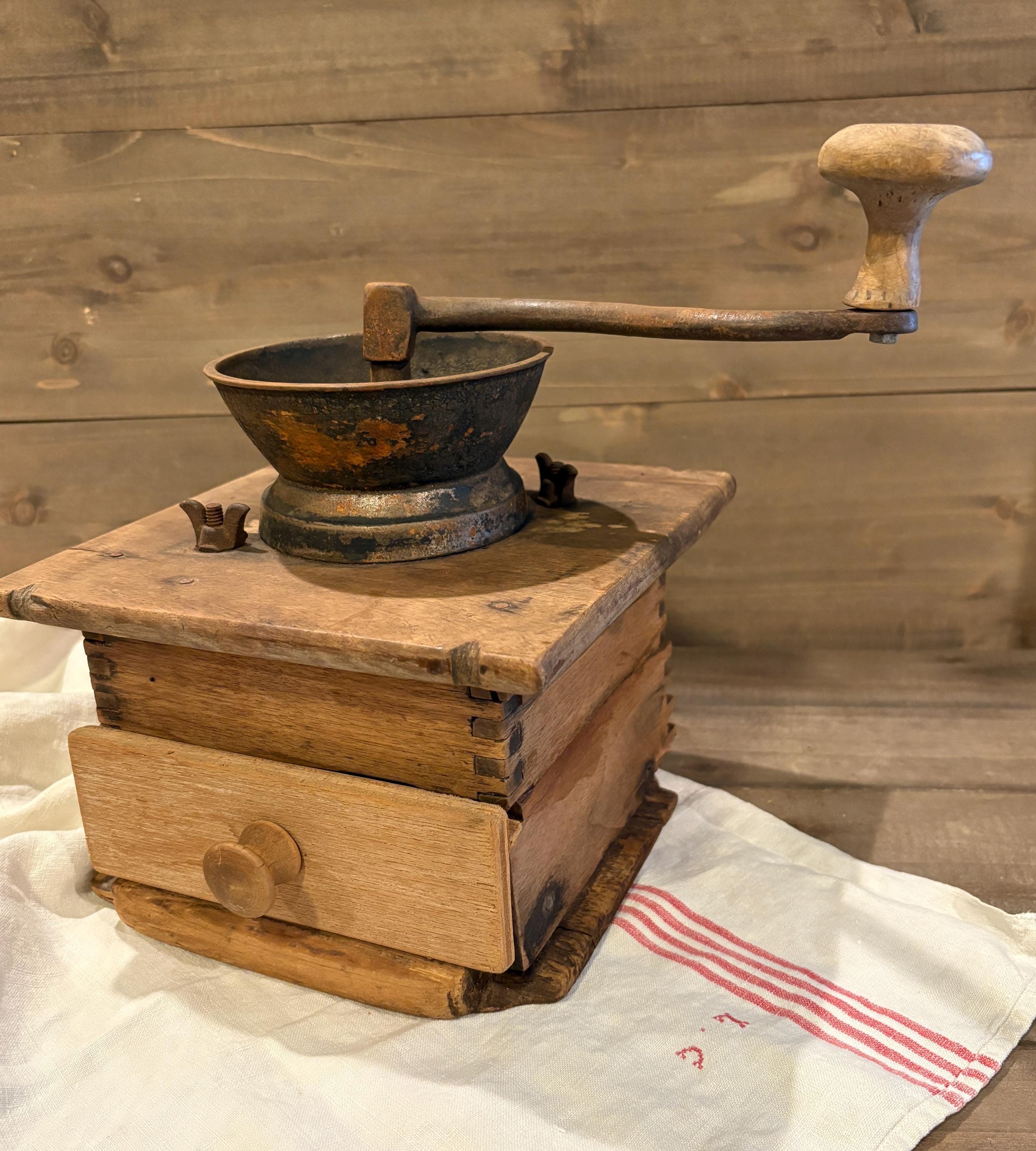 French Antique Coffee Grinder - Etsy