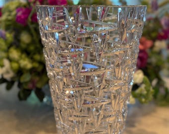Tiffany & Co. Frank Lloyd Wright Hex Crystal Vase | Vintage Art