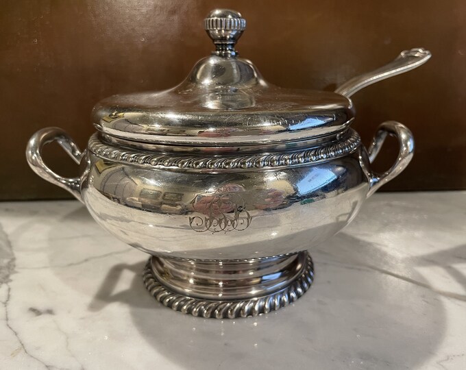 Hotel Silver Soupiere Lid Ladle / Cabin John Bridge Hotel Washington