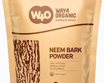 Neem Bark Powder 16 Oz (1 lb) - Dental and Digestion Support - Tooth Powder - Way4Organic