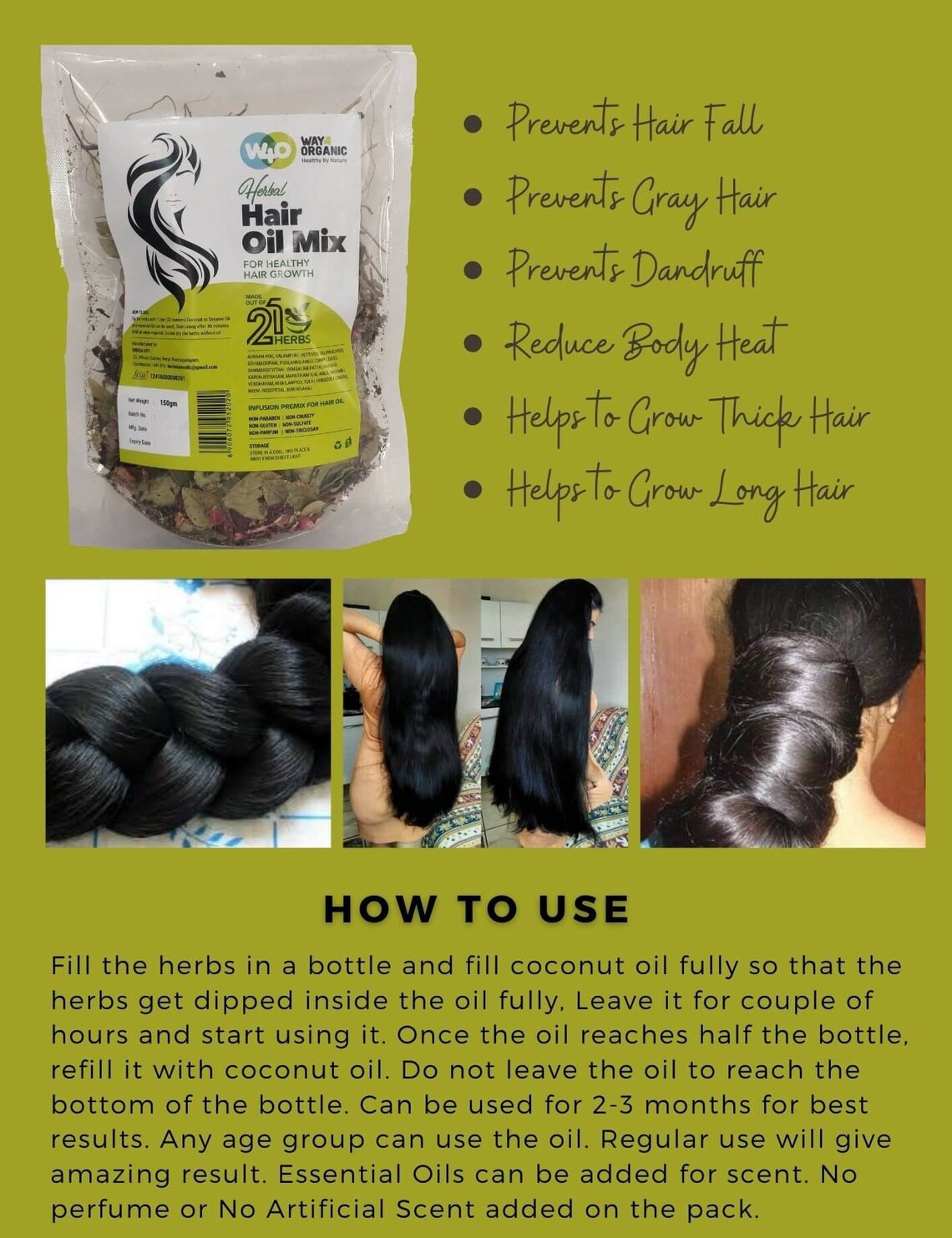 Herbal Hair Oil Mix of 21 Herbs for Thick Long Hair Growth 450 Etsy