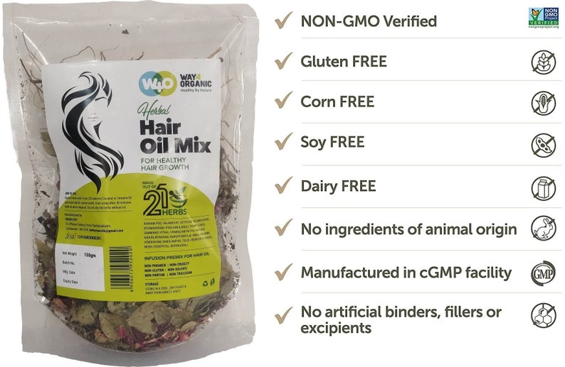 Herbal Hair Oil Mix of 21 Herbs for Thick Long Hair Growth 450 Etsy