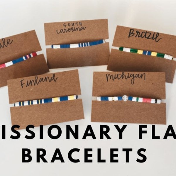 Foreign Country Missionary Flag Bracelet | Custom Bracelet | Tila Bracelet | LDS Mission Gifts