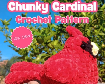 Chunky Cardinal | Crochet Pattern DIGITAL DOWNLOAD
