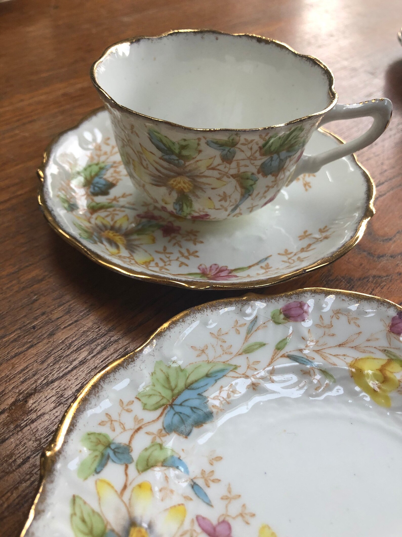 Vintage Cup Saucer and Plate Set Cake or Tea Lover Present Etsy