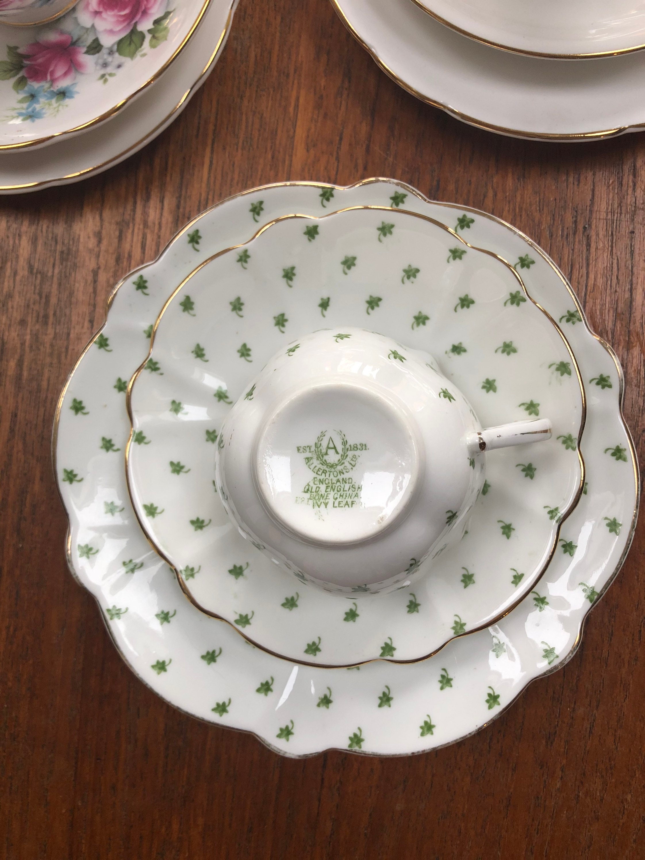 Vintage Cup Saucer and Plate Set Cake or Tea Lover Present Etsy