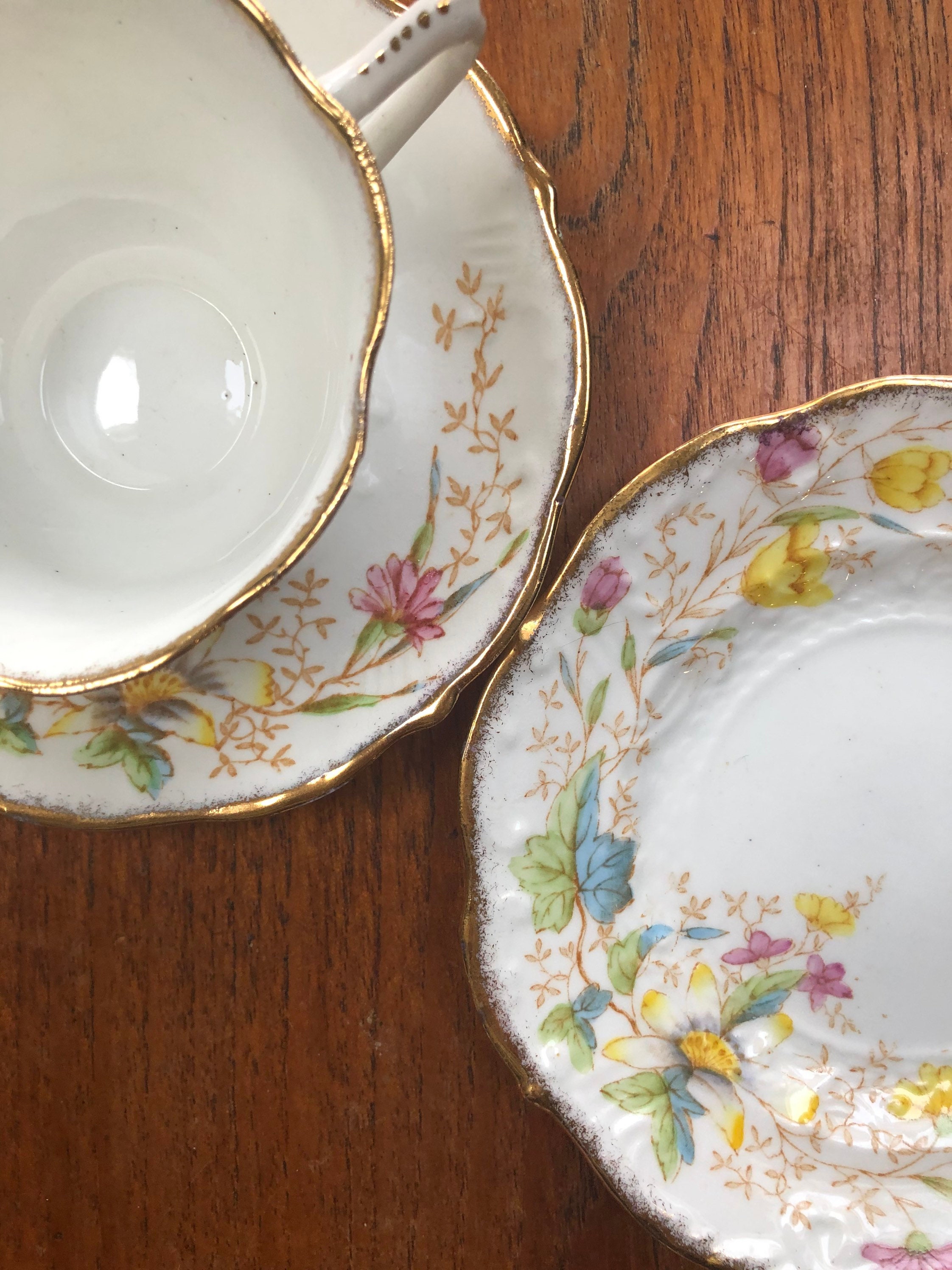 Vintage Cup Saucer and Plate Set Cake or Tea Lover Present Etsy