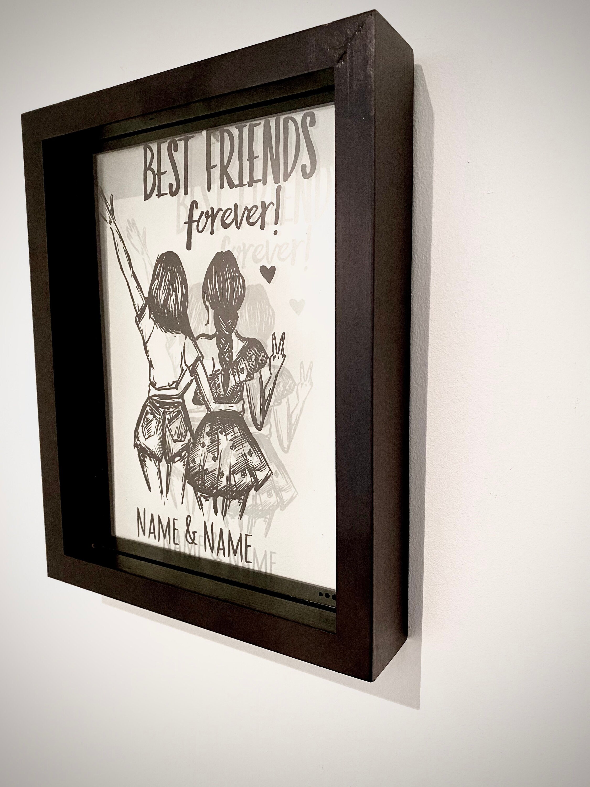 Best Friends Glass Art Etsy