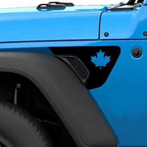 2018-2022 Jeep Wrangler / Gladiator Vent Decals - Canadian Maple Leaf