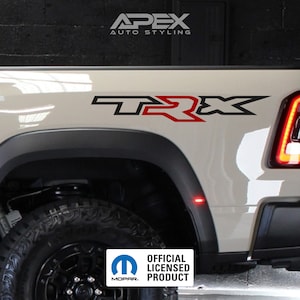 RAM TRX Bedside Decals with Custom Color R - OEM 36" Logo (Set Of 2)