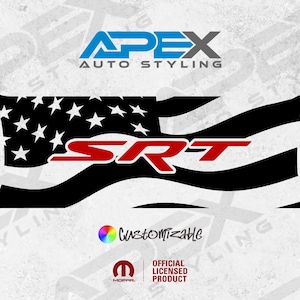 Challenger Taillight Divider Decal - 1 Layer - SRT Logo (Multiple Styles) (Customizable)