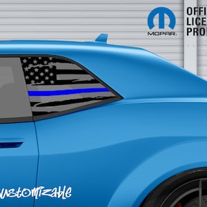 2008+ Dodge Challenger Quarter Window Decals - Police / Fire / Military Stripes