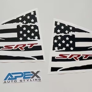 Naklejki na boczne szyby Dodge Charger 2011+ - logo SRT (wiele stylów) (możliwość dostosowania)