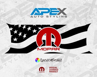 Calcomanía para divisor de luz trasera Challenger - 1 capa - Logotipo MOPAR (múltiples estilos) (personalizable)