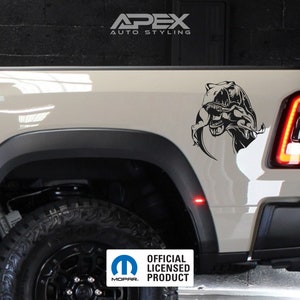 RAM TRX Bedside Decals - TRX Eating Raptor Easter Egg Logo (Set Of 2)