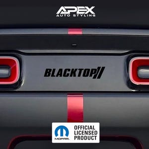 Blank / Debadged Dodge Challenger Tail Light Divider Decal - Blacktop Edition (Custom Colors)