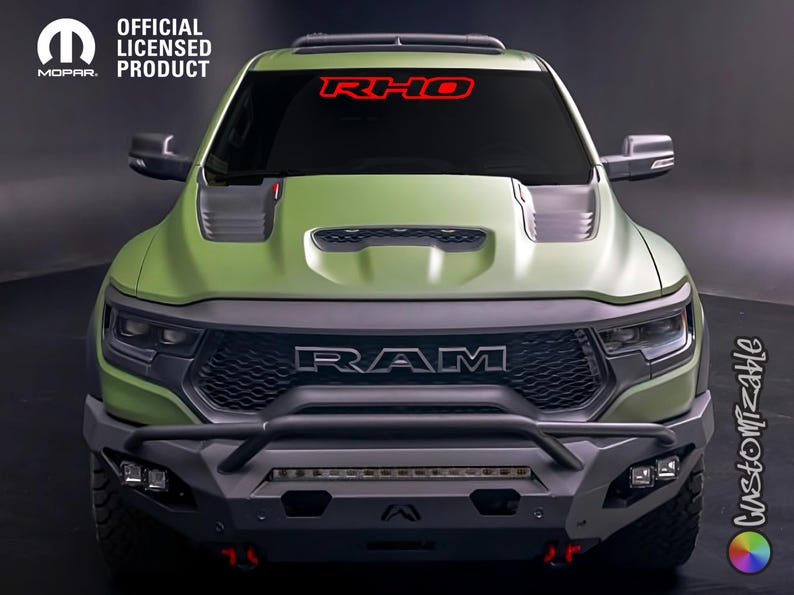 Ram Rho Rear Decal RAM RHO Windshield Banner Decal - RHO Logo - Customizable - Etsy