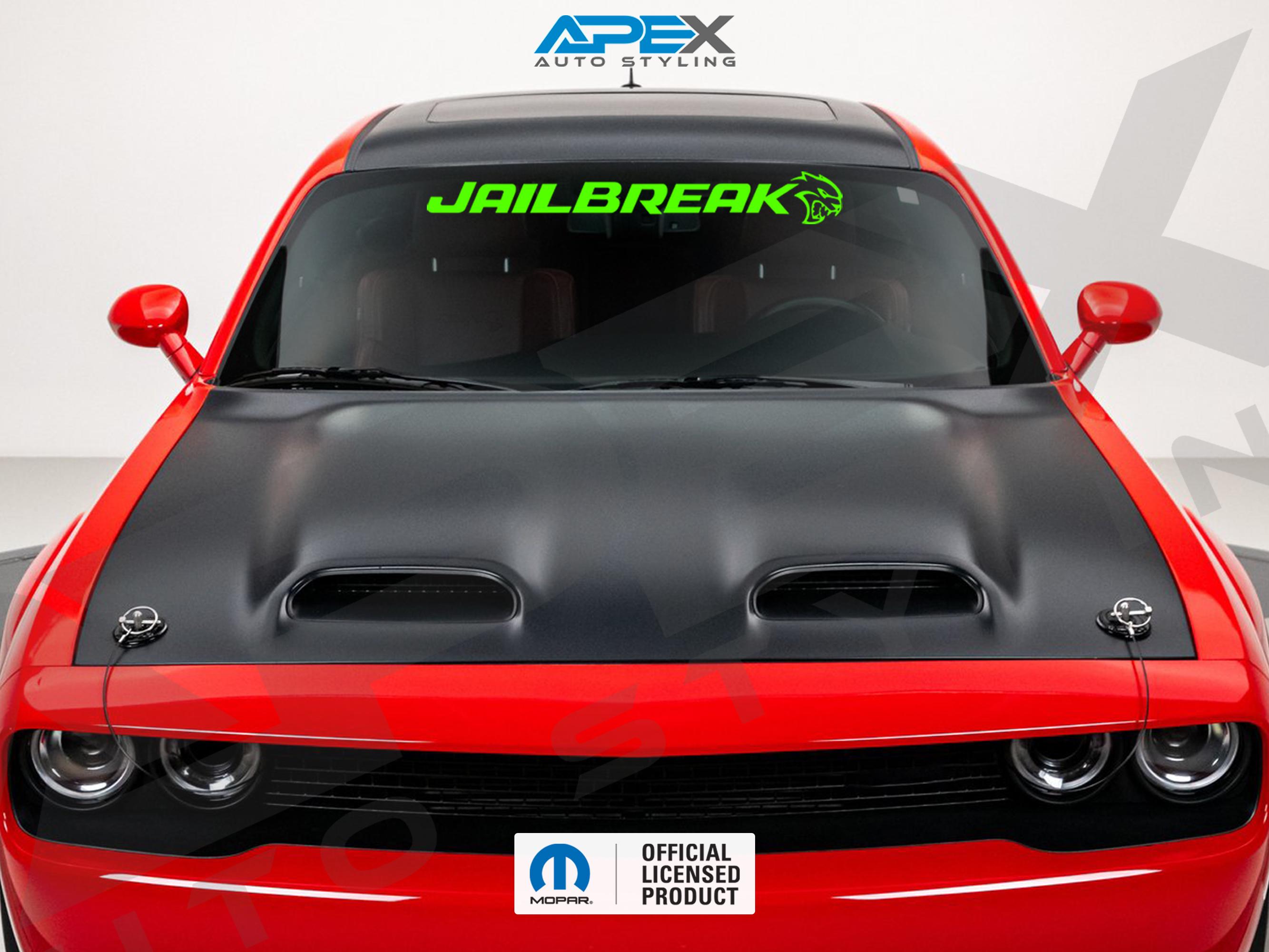 SRT Hellcat Jailbreak Windshield Banner for Dodge Challenger