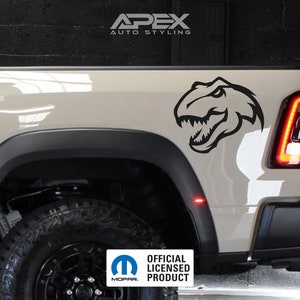 RAM TRX Bedside Decals - T-Rex Head Cutout Logos (Set Of 2)