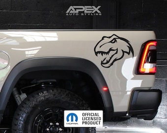RAM TRX Bedside Decals - T-Rex Head Cutout Logos (Set Of 2)