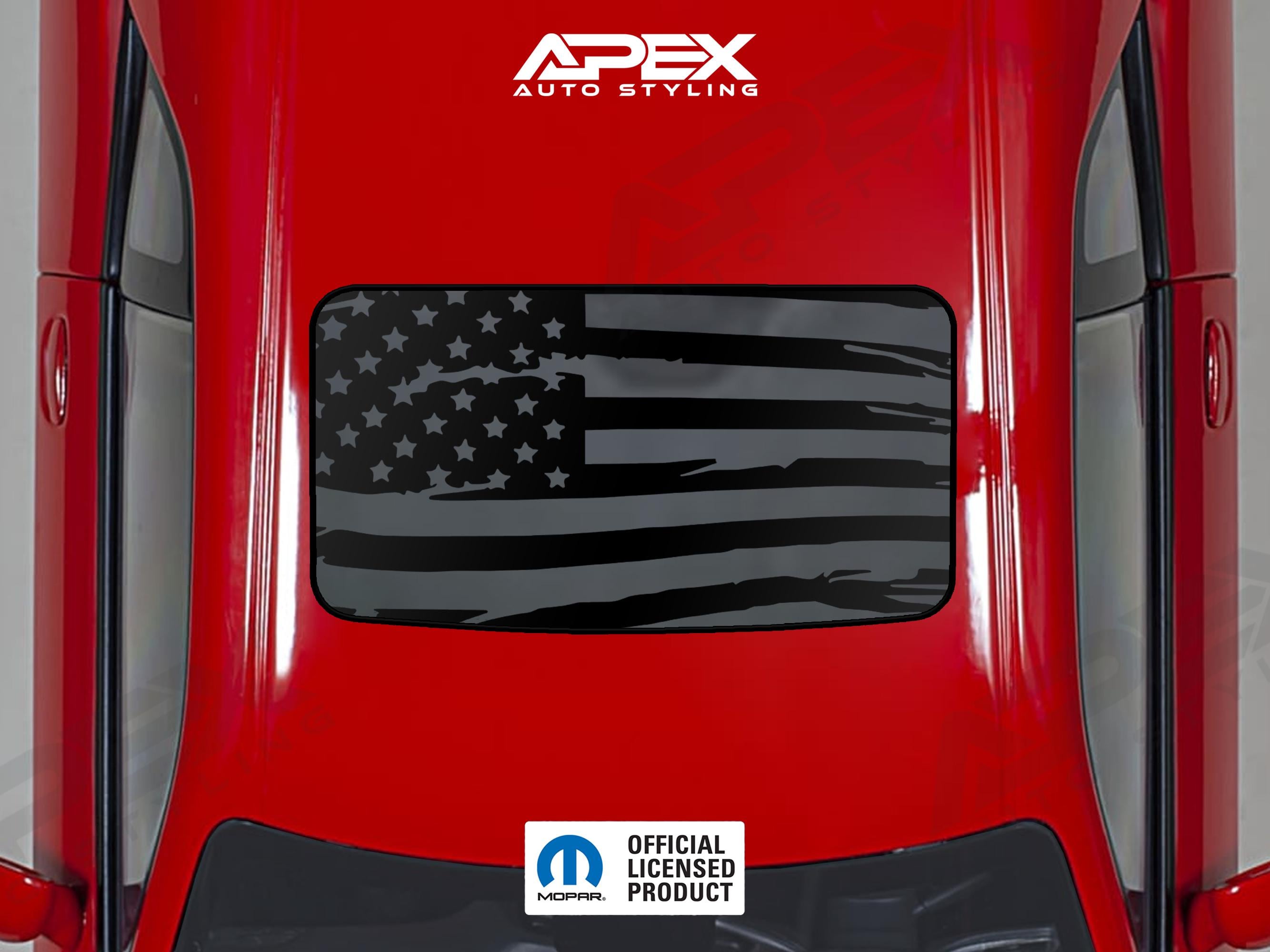 Dodge Challenger Sunroof Decal - American Flag (multiple Styles