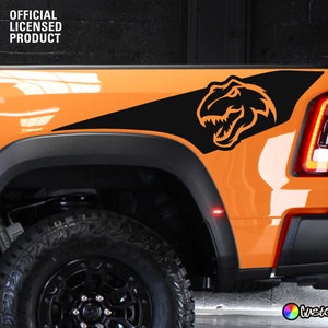 RAM TRX Ignition Style Bedside Decals - Dino Logo (Set Of 2) (Custom Colors)