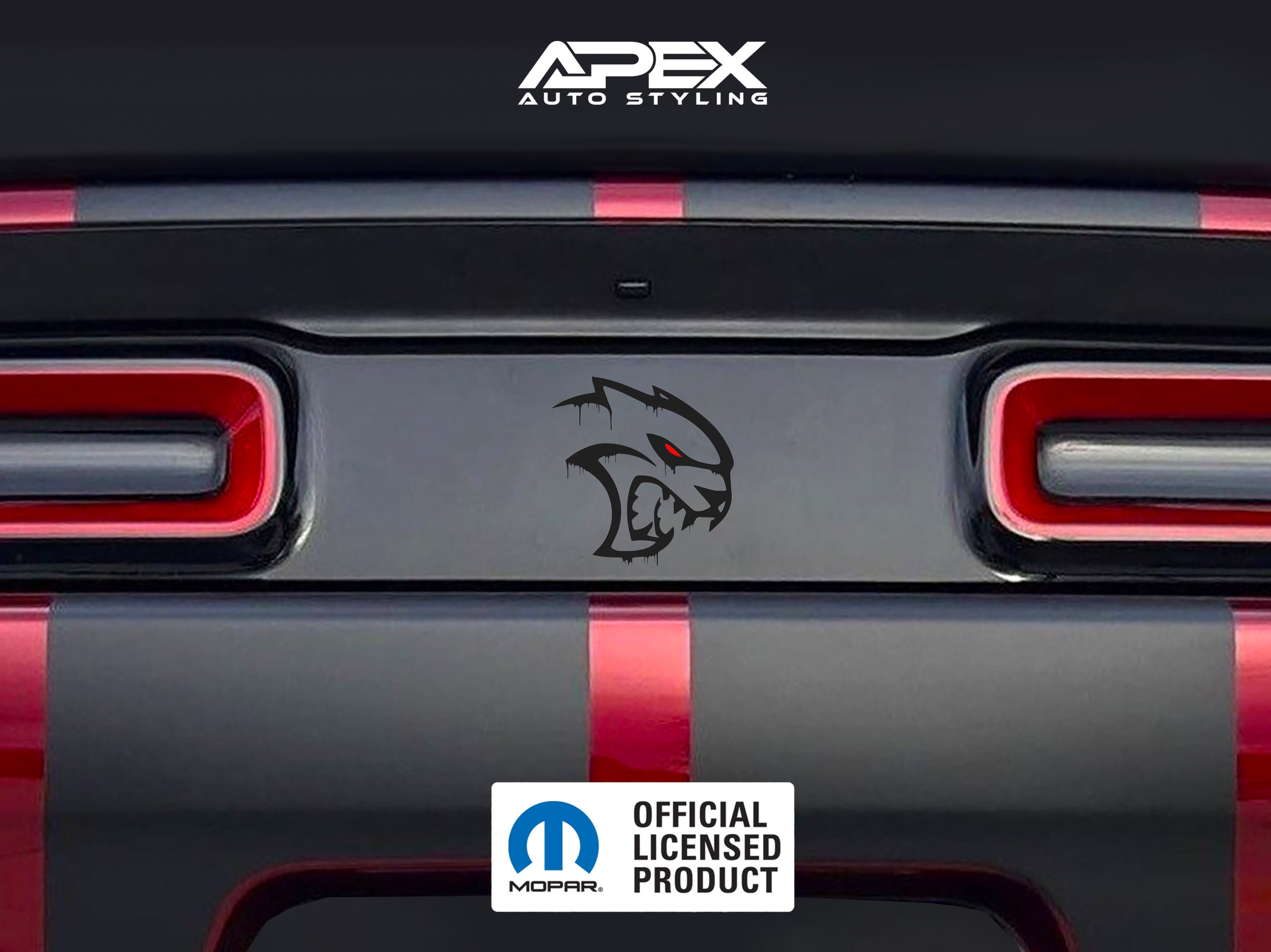 Blank / Debadged Dodge Challenger Tail Light Divider Decal