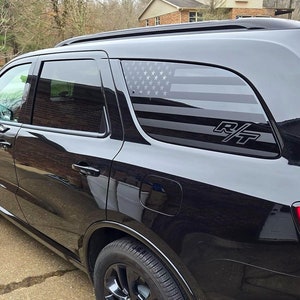 Dodge Durango Quarter Window Decals - R/T Logo (Set Of 2) (Customizable)