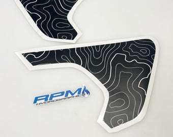 Naklejki na wlot powietrza Jeep Wrangler / Gladiator 2018-2022 - Mapy topograficzne