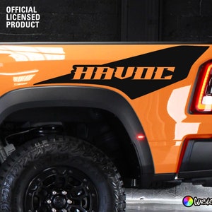 RAM TRX Ignition Style Bedside Decals - Havoc Edition (Set Of 2) (Custom Colors)