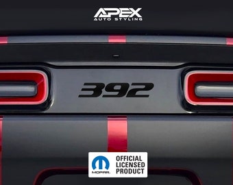Blank / Debadged Dodge Challenger Tail Light Divider Decal - 392 Logo (Custom Colors)