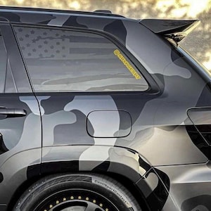 Adesivi per finestrini Jeep Grand Cherokee - Bandiera americana (set di 2) (personalizzabili)